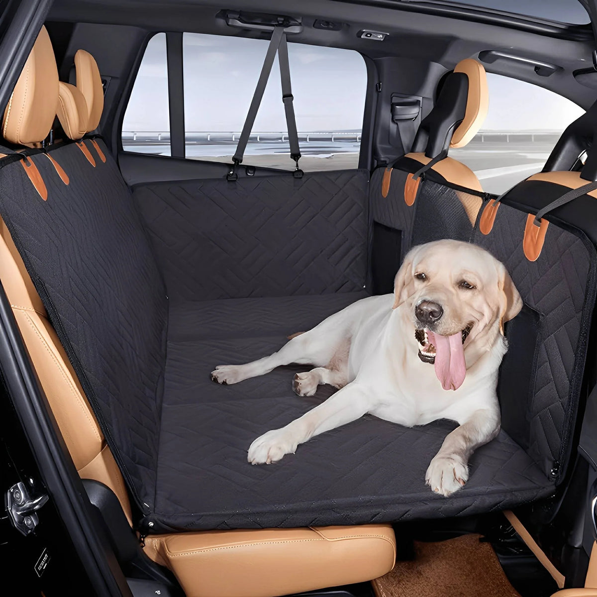 Dog Car Seat Extender Waterproof Hard Base Memory Foam Mattress