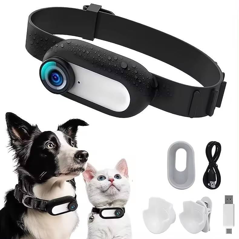 Dog & Cat Camera Collar Wide-Angle HD Night Vision