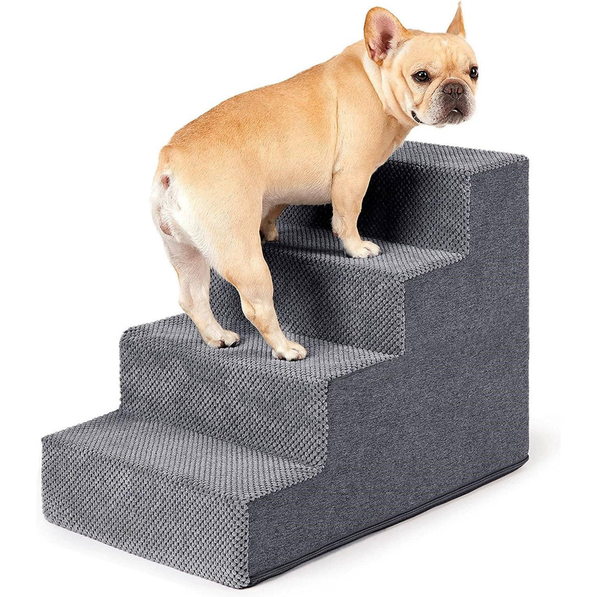 Dog & Cat Stairs 4 Steps Non-Slip Washable Cover