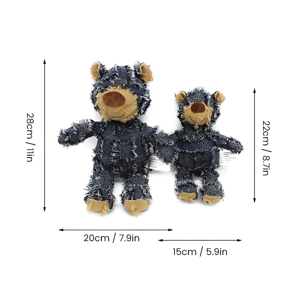 Dog Chew Toy Chew-Resistant Cotton Plush & Squeaker