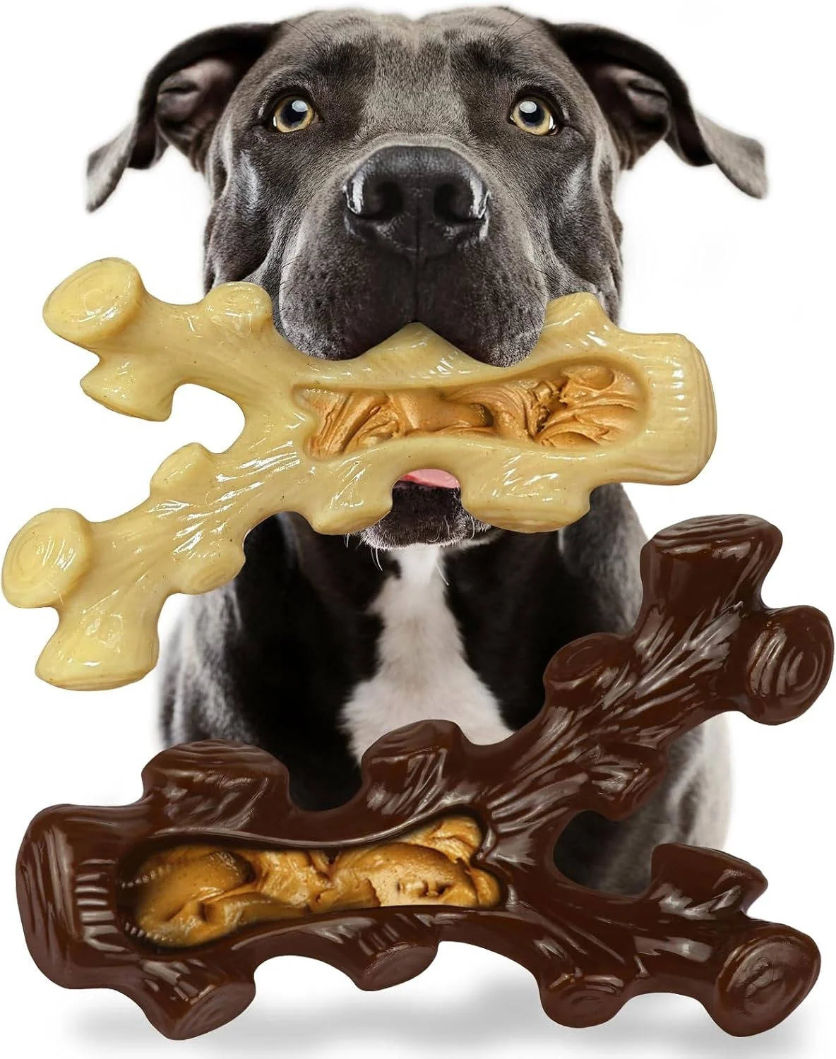 Dog Chew Toys Heavy-Duty Nylon Textured Grooves 2-Pack
