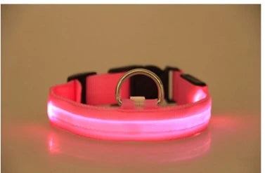 Dog Collar LED Light USB-Rechargeable & Adjustable