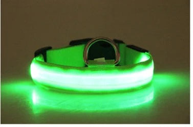 Dog Collar LED Light USB-Rechargeable & Adjustable