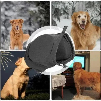 Dog Ear Muffs Noise-Reducing Fleece Adjustable Fit