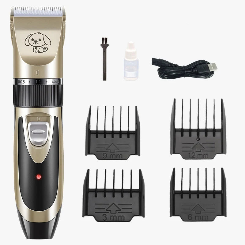 Dog Grooming Trimmer Quiet Cordless Rechargeable With Guide Combs