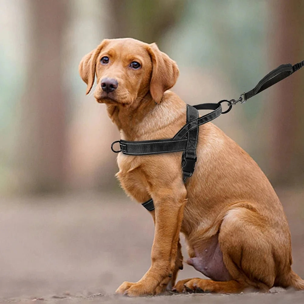 Dog Harness Adjustable No-Pull Reflective Straps Padded Handle
