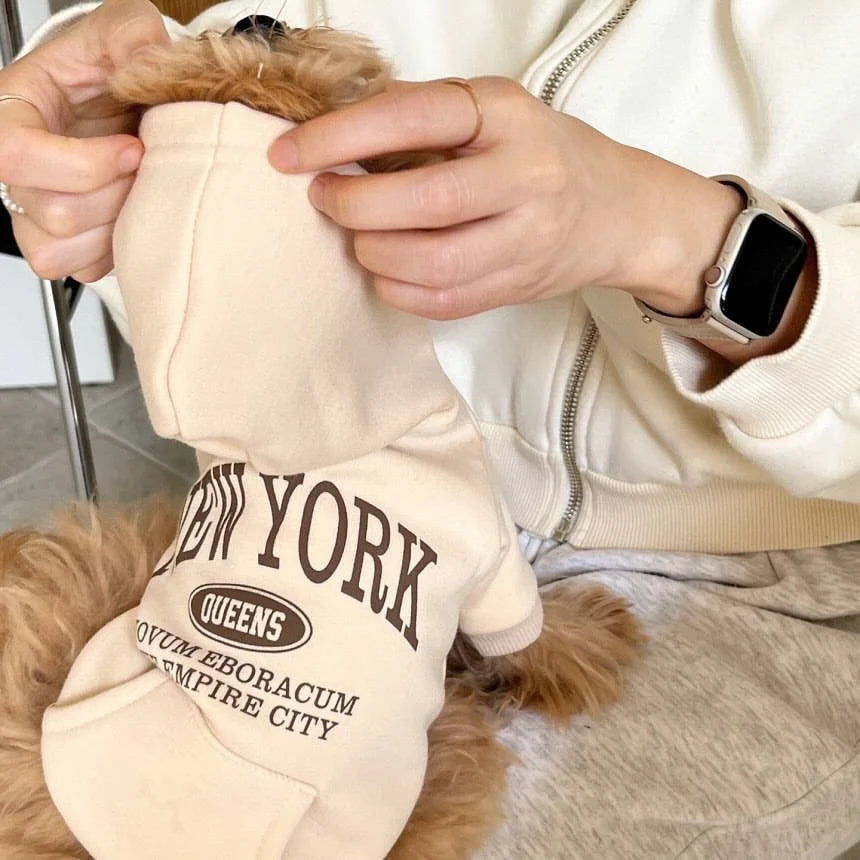 Dog Hoodie Cotton Fleece Lightweight Hood Machine Washable