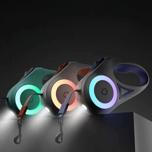 Dog Leash LED Strip & Handle Flashlight Adjustable