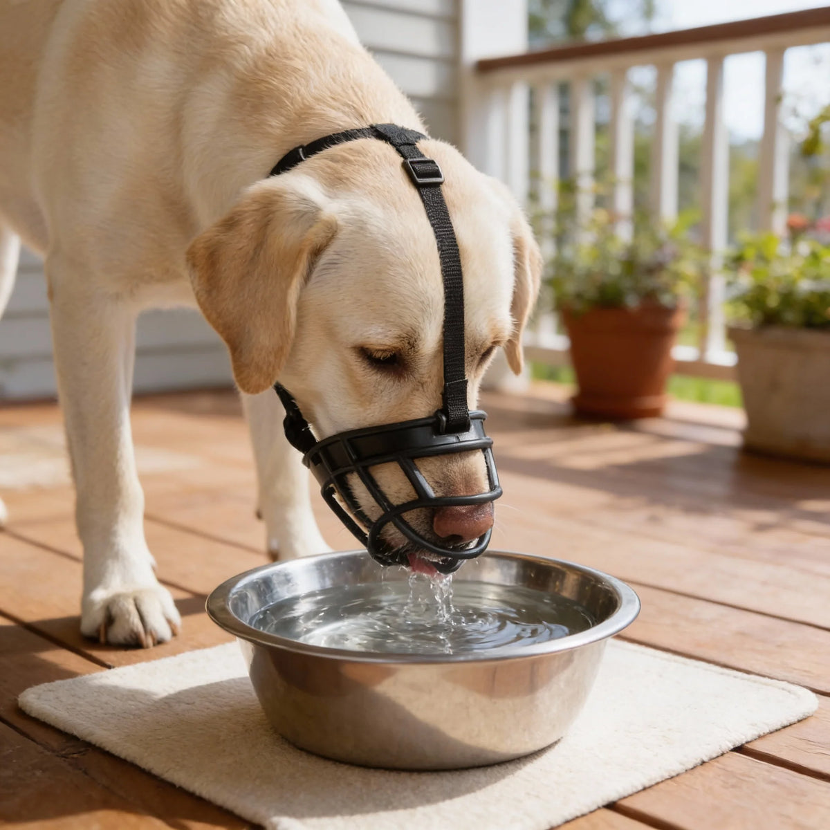 Dog Muzzle Breathable Mesh Adjustable Head & Jaw Straps