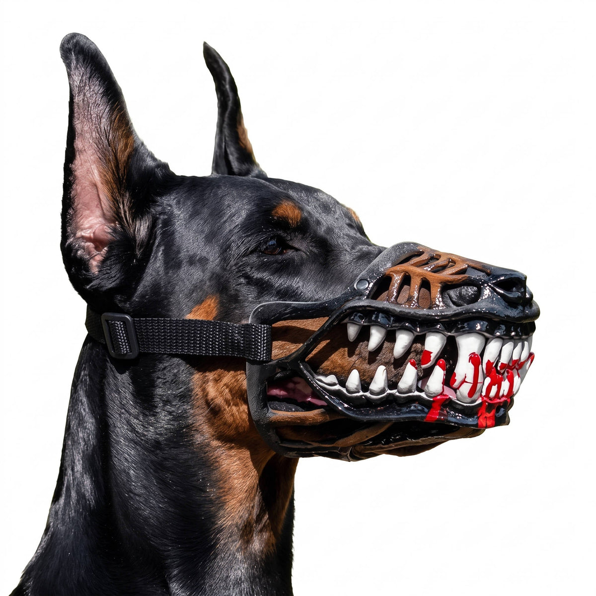 Dog Muzzle Silicone Open Frame Basket Adjustable Strap