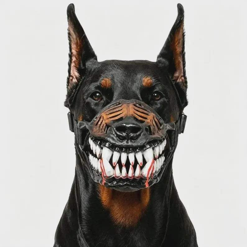 Dog Muzzle Silicone Open Frame Basket Adjustable Strap