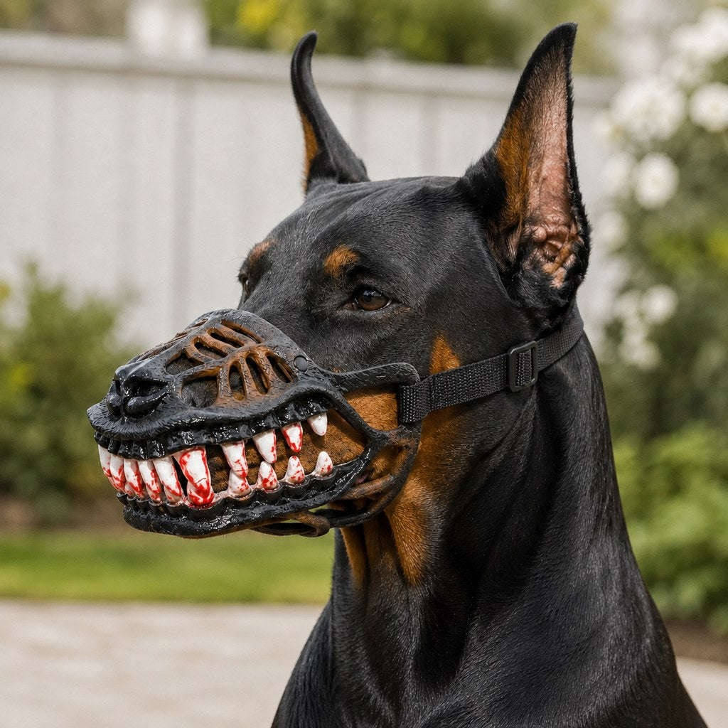 Dog Muzzle Silicone Open Frame Basket Adjustable Strap