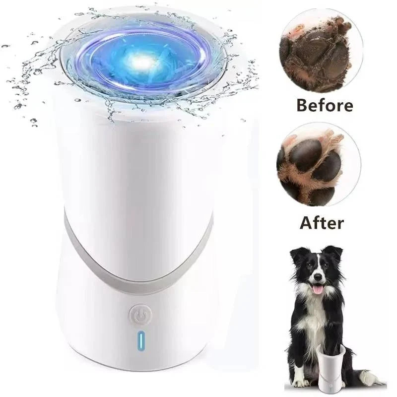 Dog Paw Cleaner Rotating Silicone Brushes Rechargeable