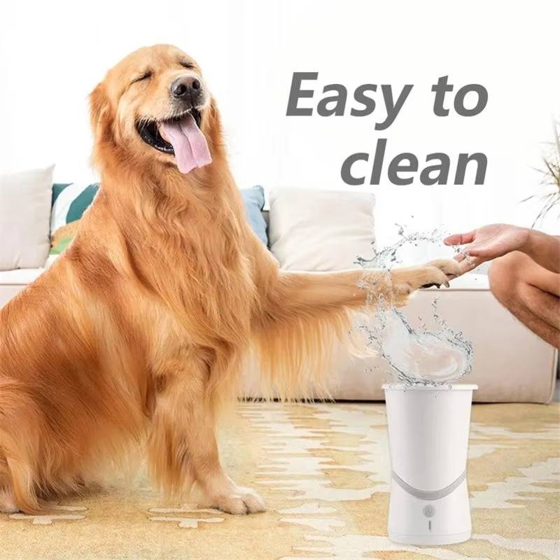 Dog Paw Cleaner Rotating Silicone Brushes Rechargeable