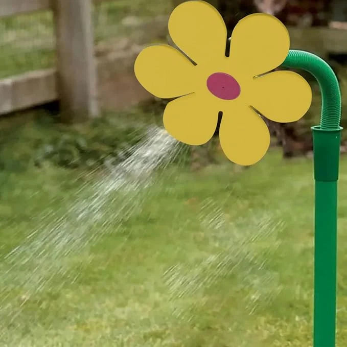 Dog Sprinkler Toy Spinning Flower Hose-Connected Splash Play