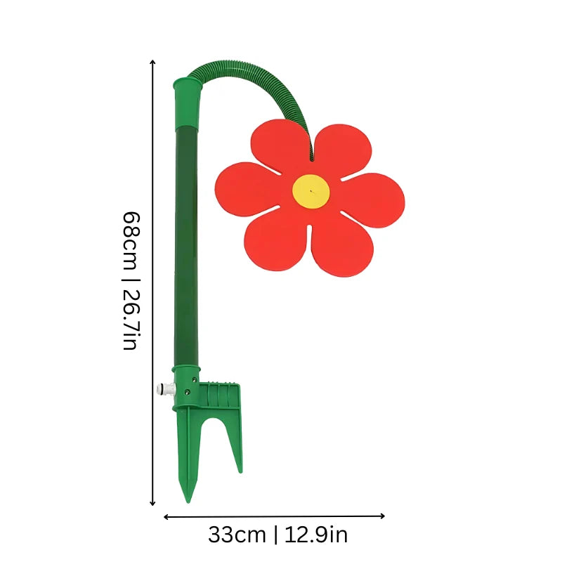 Dog Sprinkler Toy Spinning Flower Hose-Connected Splash Play