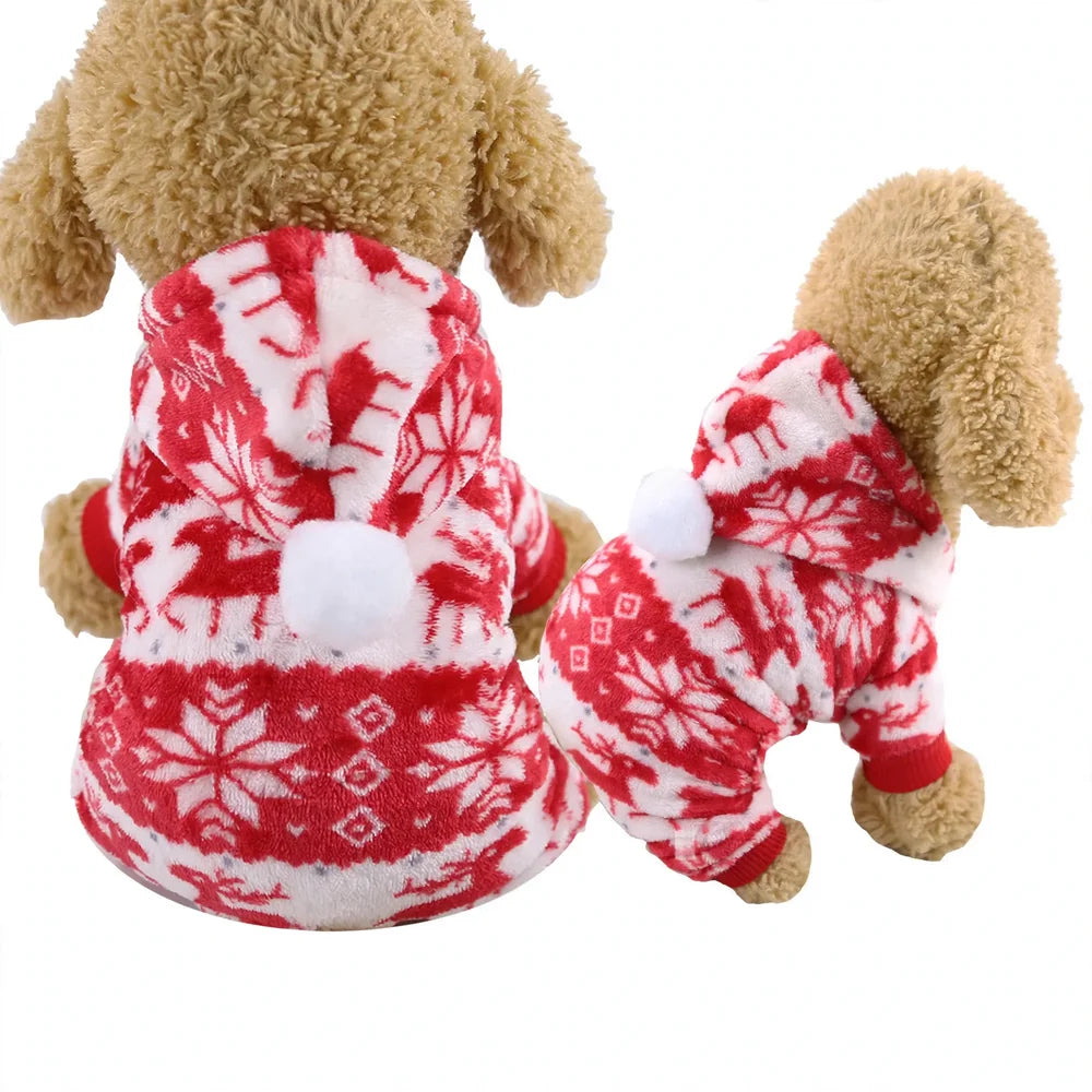 Dog Sweater Soft Fleece Christmas Print