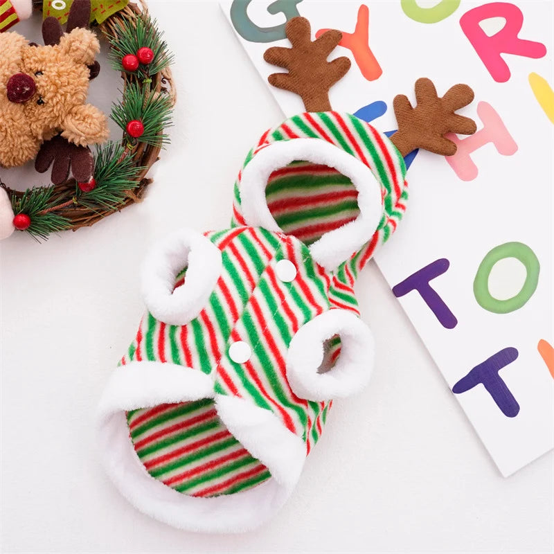 Dog Sweater Soft Fleece Christmas Print