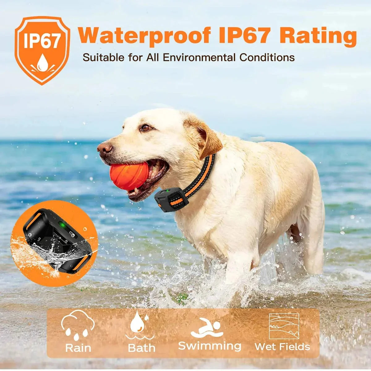 Dog Training Collar 3300ft Range Waterproof Rechargeable