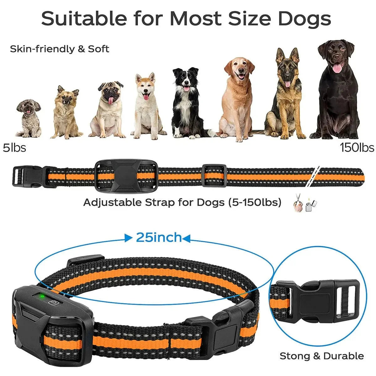Dog Training Collar 3300ft Range Waterproof Rechargeable