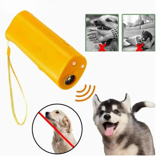 Dog Training Device Handheld Ultrasonic & LED Flashlight