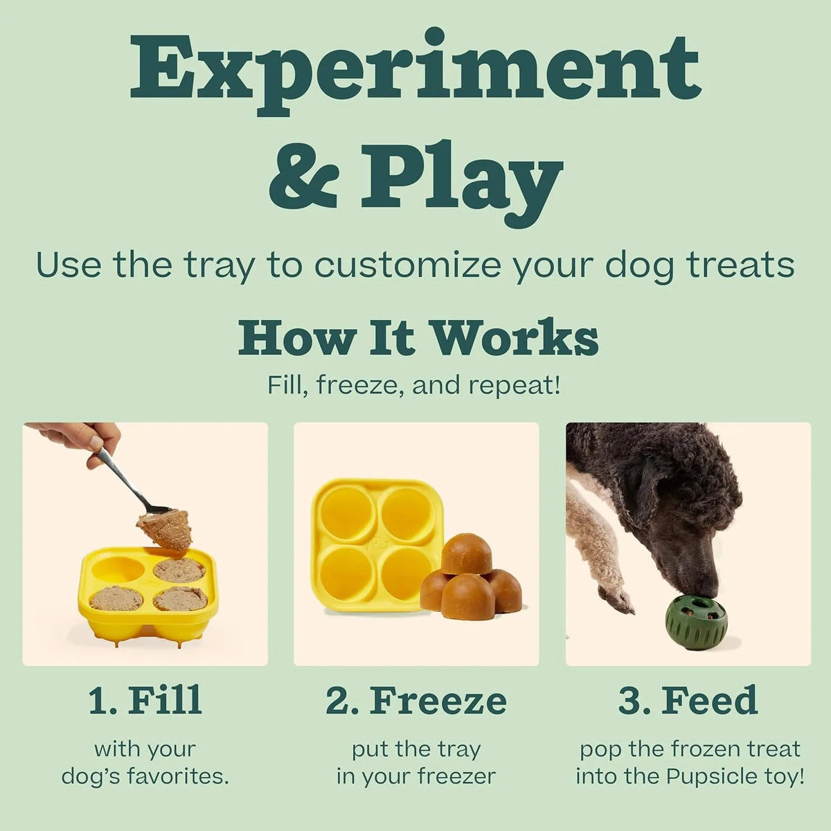 Dog Treat Ball Natural Rubber Freezable Extended Playtime