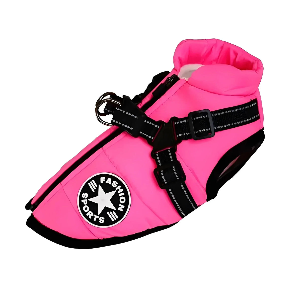 Dog Winter Coat Padded Soft Lining Integrated Harness
