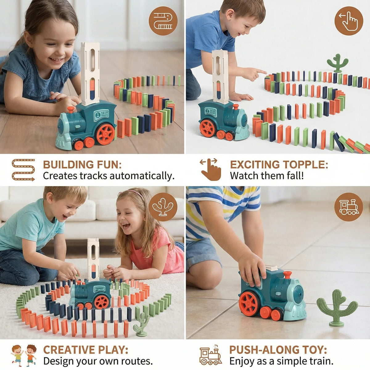 Domino Train Motorized Auto Placement Reusable Cartridge