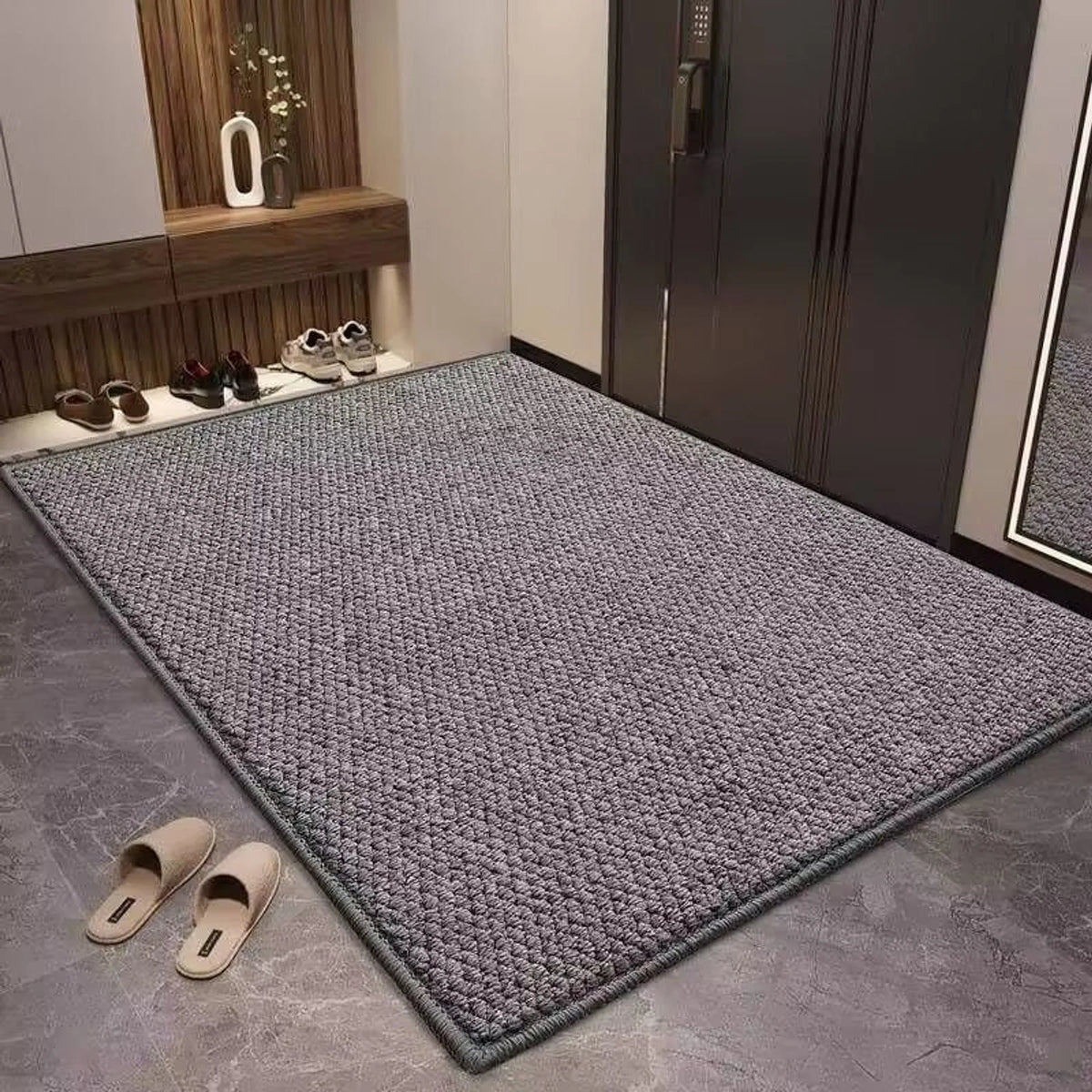 Door Mat Absorbent Woven Loop Pile Non-Slip Machine-Washable