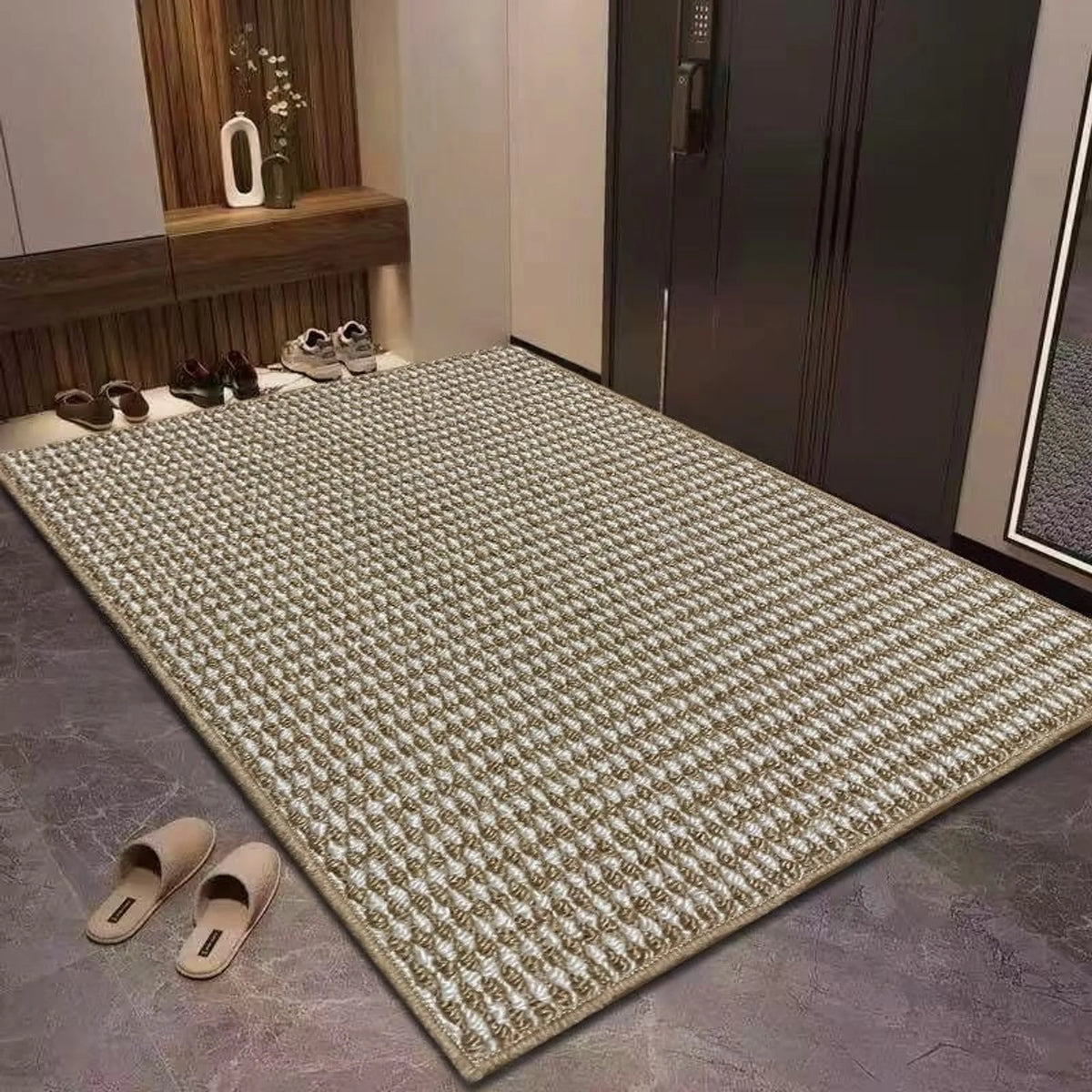 Door Mat Absorbent Woven Loop Pile Non-Slip Machine-Washable