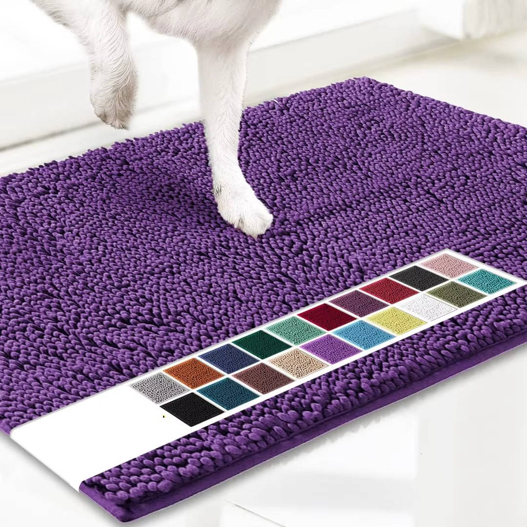 Door Mat Microfiber Chenille Super Absorbent Non-Slip Backing
