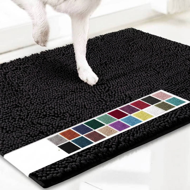 Door Mat Microfiber Chenille Super Absorbent Non-Slip Backing