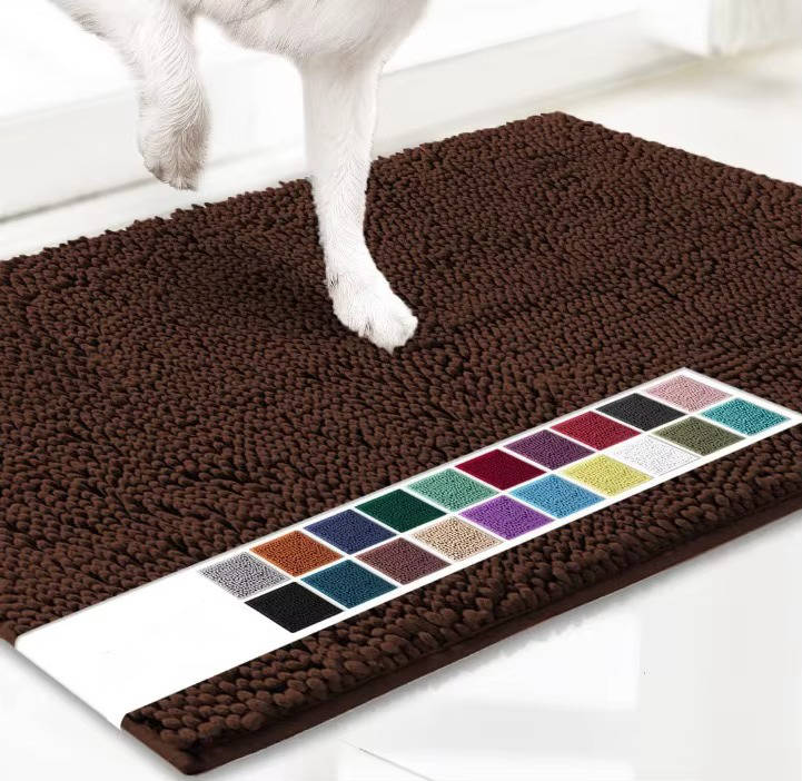Door Mat Microfiber Chenille Super Absorbent Non-Slip Backing