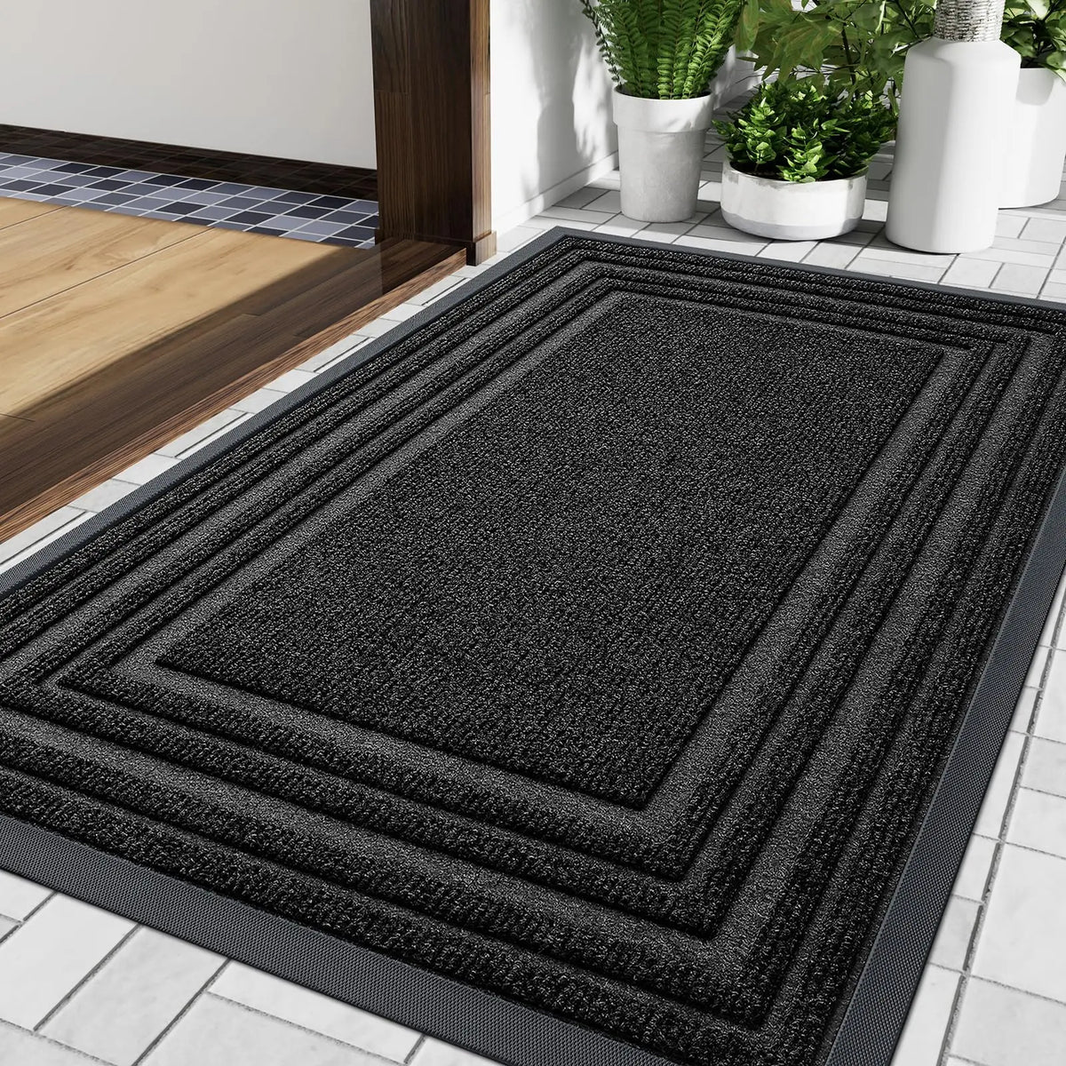Door Mat Natural Rubber Non-Slip Weather-Resistant