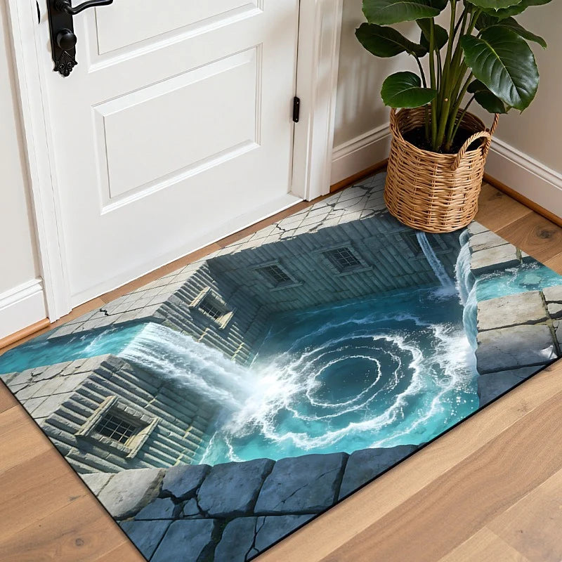 Doormat 3D Water Illusion Non-Slip Backing
