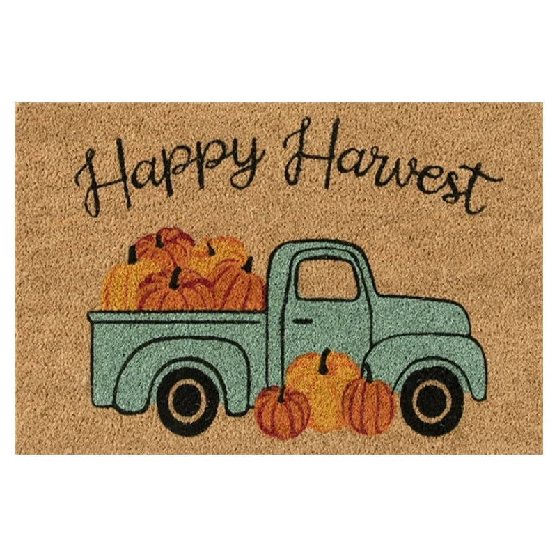 Doormat Coir Fiber Non-Slip Backing Halloween Design