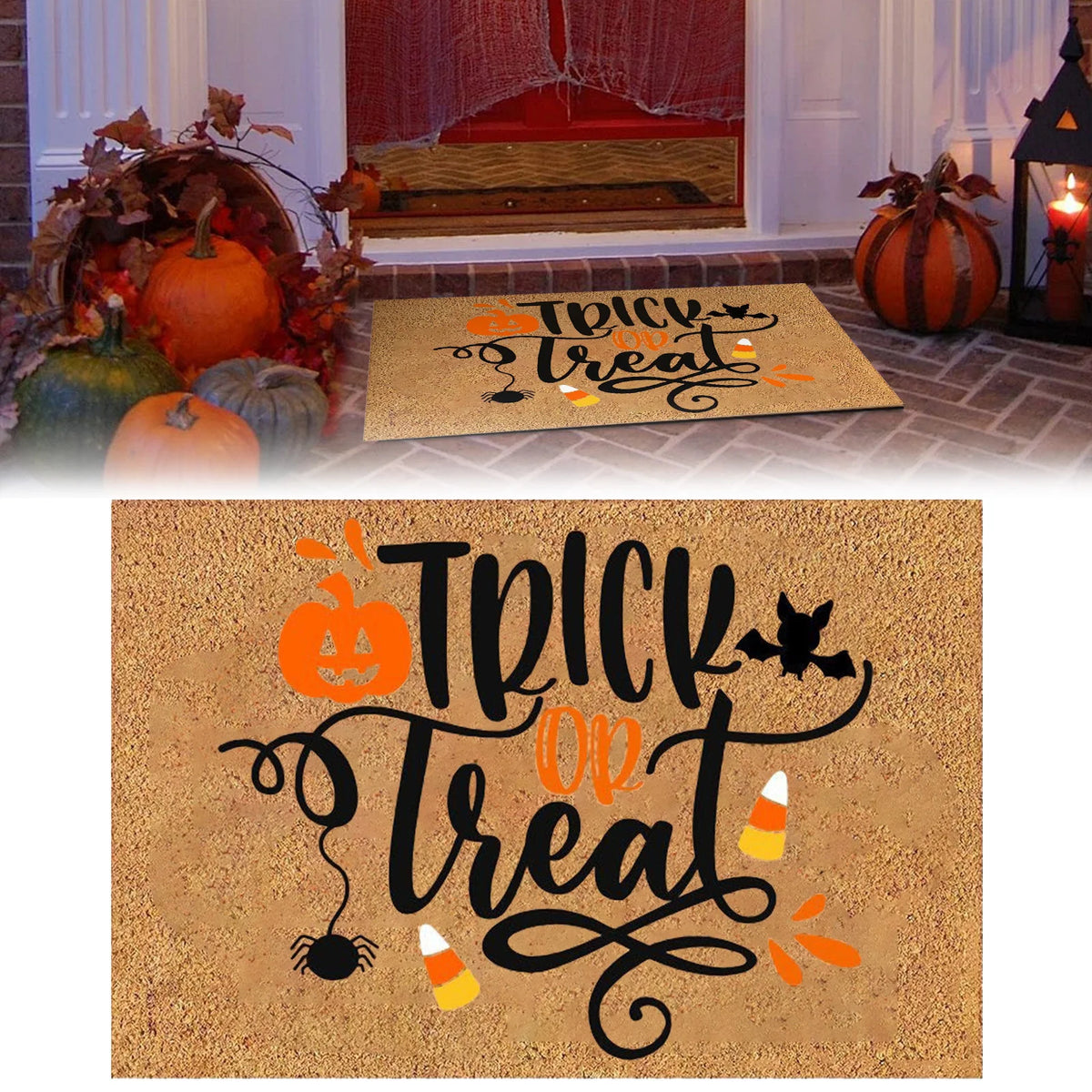 Doormat Coir Fiber Non-Slip Backing Halloween Design