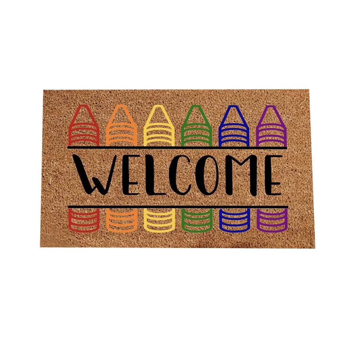 Doormat Coir Fiber Non-Slip Backing Halloween Design