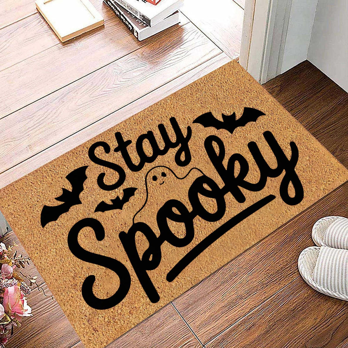Doormat Coir Fiber Non-Slip Backing Halloween Design
