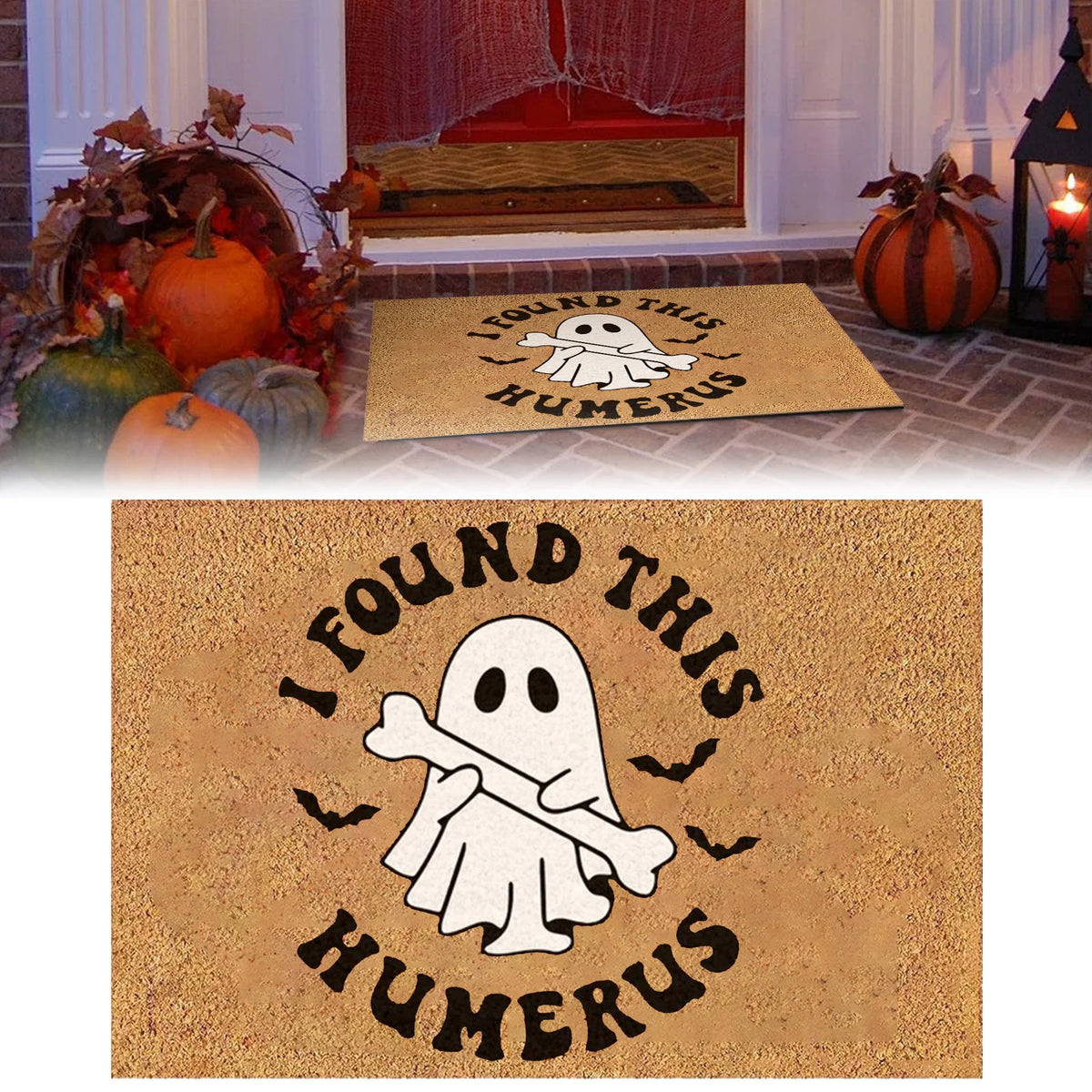 Doormat Coir Fiber Non-Slip Backing Halloween Design