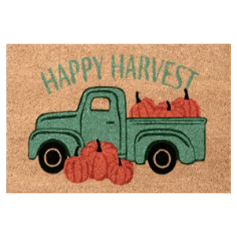 Doormat Coir Fiber Non-Slip Backing Halloween Design