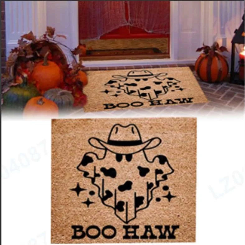 Doormat Coir Fiber Non-Slip Backing Halloween Design
