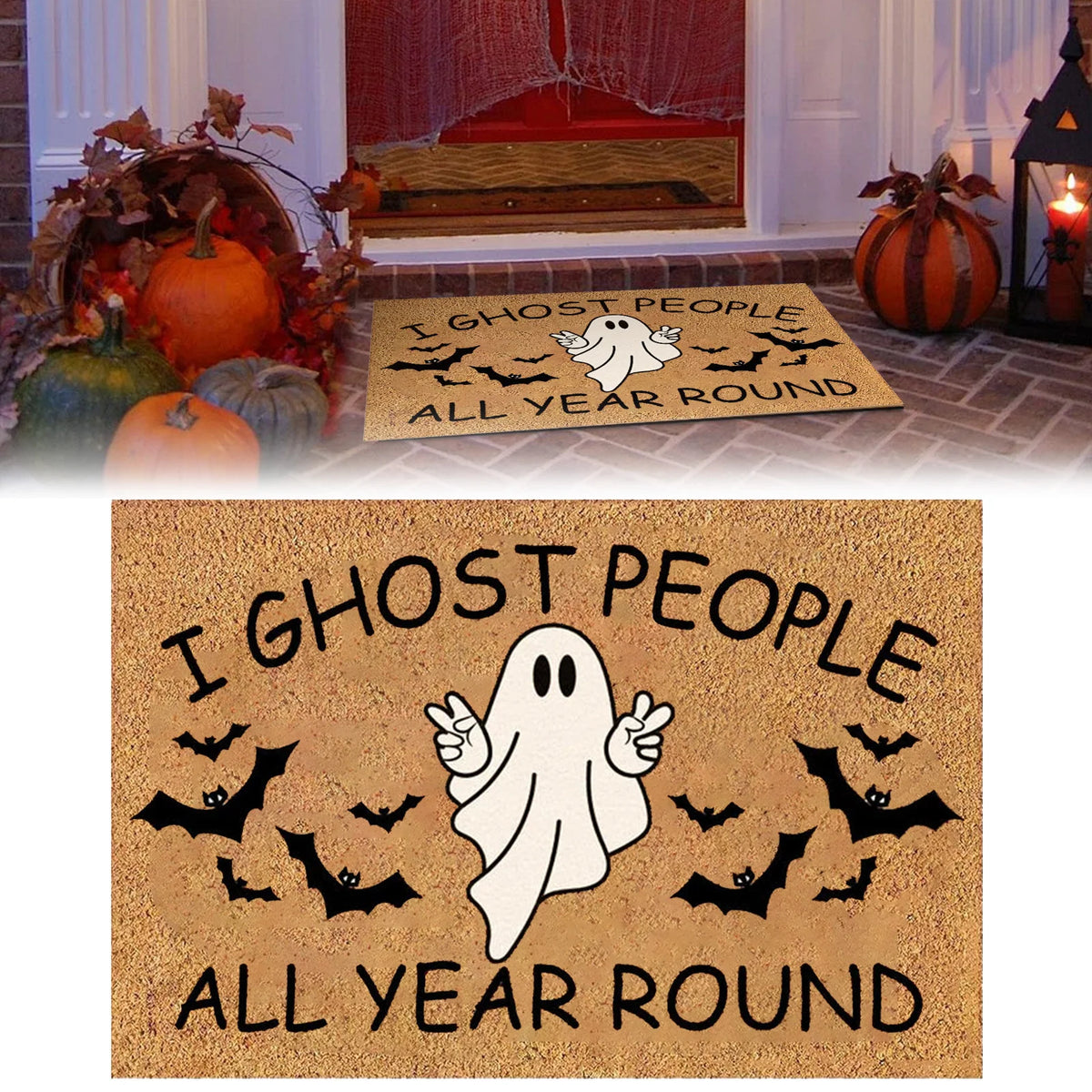Doormat Coir Fiber Non-Slip Backing Halloween Design
