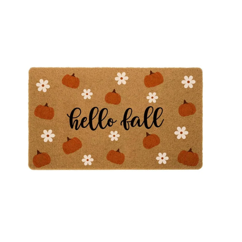 Doormat Coir Fiber Non-Slip Backing Halloween Design