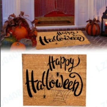 Doormat Coir Fiber Non-Slip Backing Halloween Design