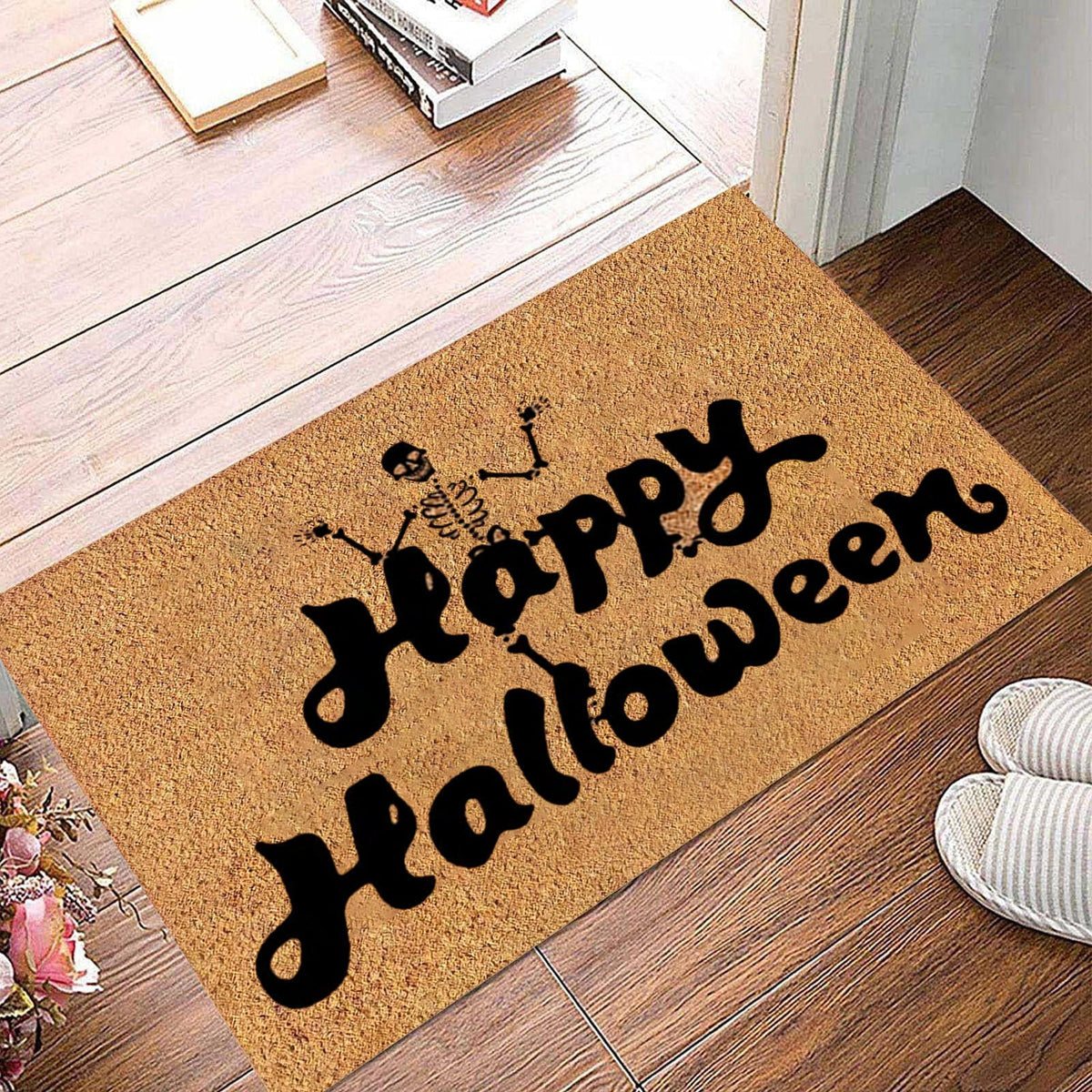 Doormat Coir Fiber Non-Slip Backing Halloween Design