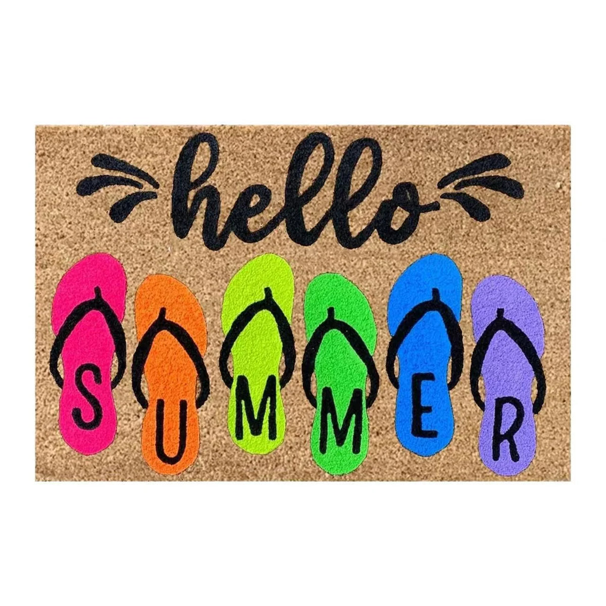 Doormat Coir Fiber Non-Slip Backing Halloween Design