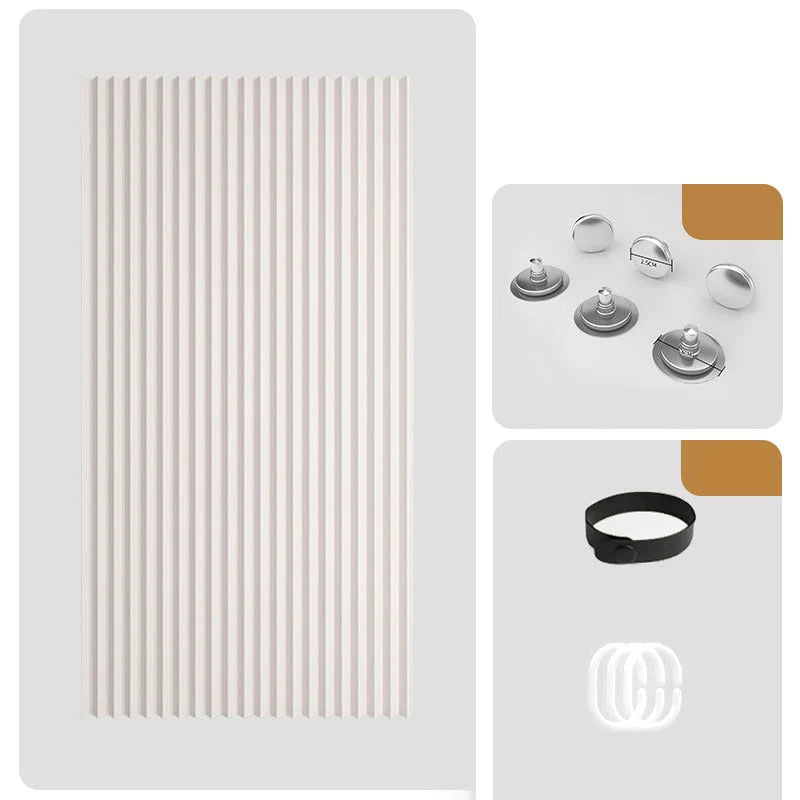 Doorway Curtain Accordion Magnetic Closure No-Drill Installation