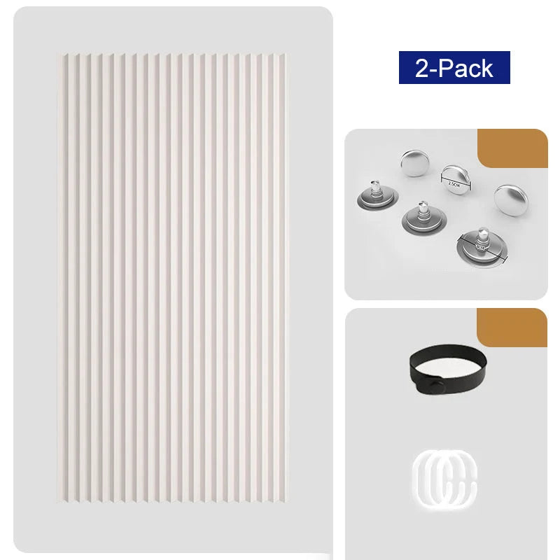 Doorway Curtain Accordion Magnetic Closure No-Drill Installation