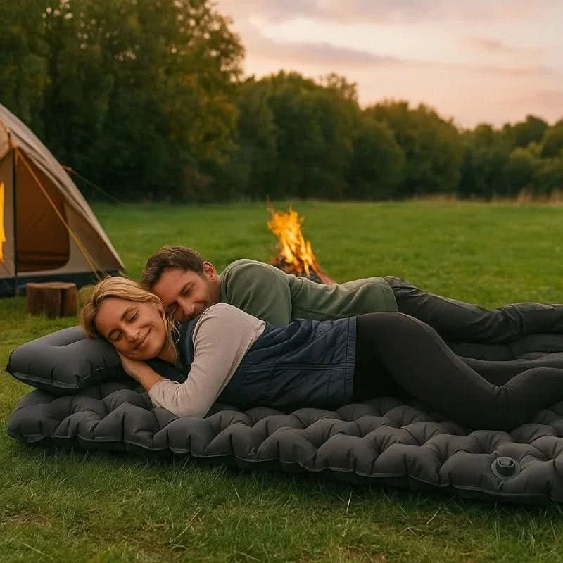 Double Camping Sleeping Pad Self-Inflating Lightweight Waterproof